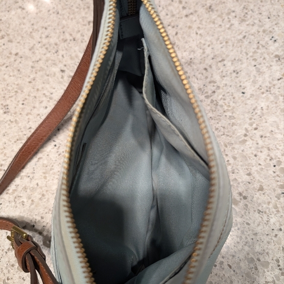 Fossil Leather Blue Crossbody Bag - Picture 4 of 5